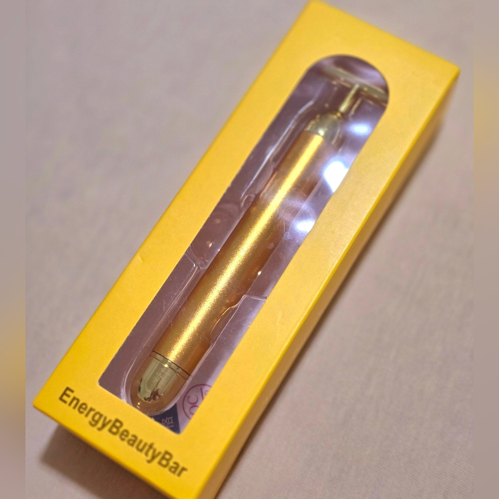 NEW! STYLEFOX BEAUTY Energy Gold Bar Face Massager Vibration Anti Aging Wrinkle